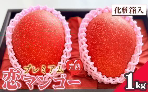 
            No.218 プレミアム樹上完熟　恋マンゴー約1kg（化粧箱入） ／ 果物 フルーツ デザート 南国 コク 甘み 愛知県 特産品
          