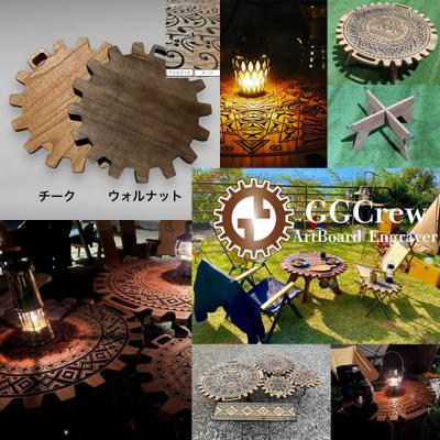 ふるさと納税 下呂市 【チーク】スプリットテーブル　Signum シグナム 机 彫刻 キャンプ【93-8【2】】 |  | 02