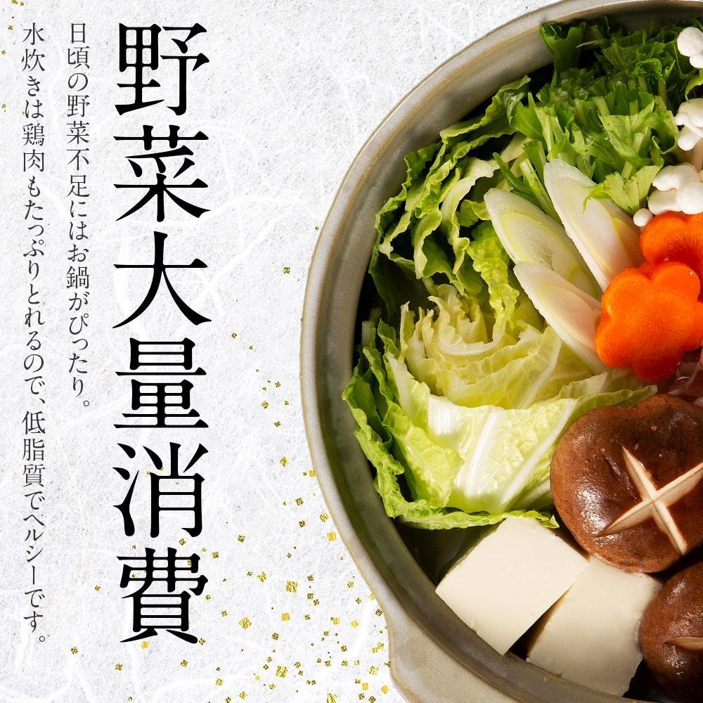 ※受付停止※濃厚スープと注目の銘柄鶏の旨味がたっぷり！博多風水炊きセット 3～4人前 大川市