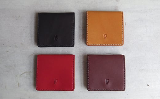 【坂田典子の革小物】てのひらサイズの革のコインケース（チョコ） [№5299-7003]0019