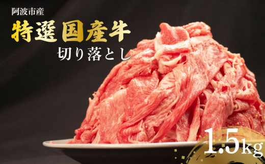 【 約 1.5kg 】牛肉 切り落とし 国産牛 小分け パック 冷凍 すきやき しゃぶしゃぶ 国産 野菜炒め 牛丼 中華炒め ビーフカレー カレー 肉じゃが 家庭用 内祝い ギフト 贈り物 ビーフ 徳島県 阿波市