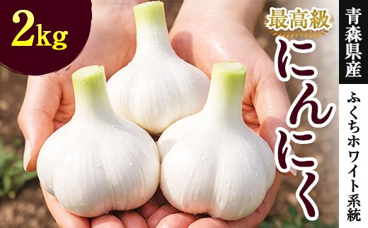にんにく (ふくちホワイト系統) 2kg 【南部宝園】 ニンニク 大蒜 AOMORI AGRI BASE 青森県 南部町 F21U-737