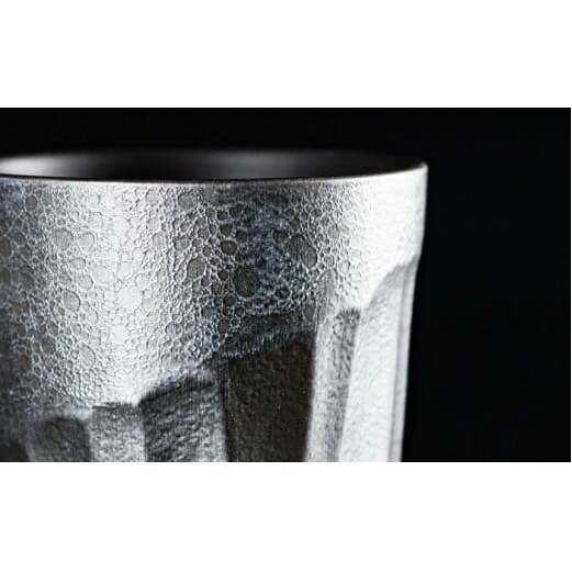 【泡が描く奇跡の模様】有田焼 麟 Lin Awa Old ロックカップ 2個セット (Silver・Gold) ペアセット 化粧箱入り【金照堂】ウイスキーグラス ロックグラス 焼酎グラス 高級食器 有