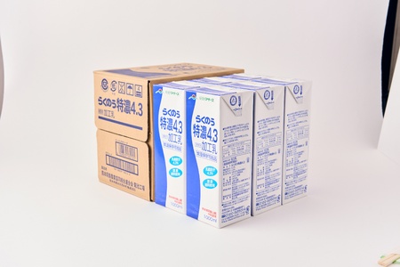 【12ヶ月定期便】らくのう特濃4.3 計72L 1ケース（1000ml×6本）×12回