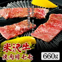 【ふるさと納税】米沢牛 焼肉用 モモ660g F2Y-5071