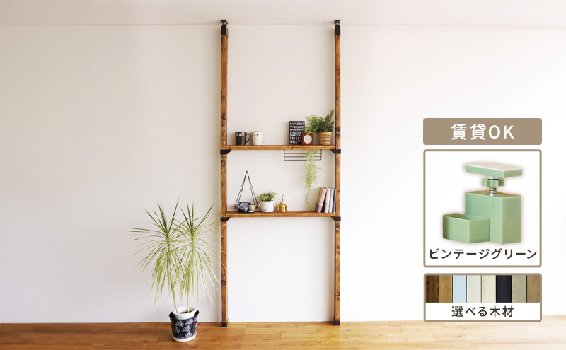 
            [№5258-0968]LABRICO棚セットM　アジャスター：ヴィンテージグリーン　ラブリコ DIY
          