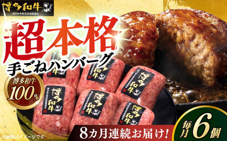 【全8回定期便】本格 手ごね ハンバーグ 6個 [ABCL119]