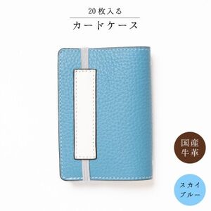 スカイブルー×ホワイトの爽やかカラーのカードケース 大量のカードをスッキリと一括管理出来ます【1501467】