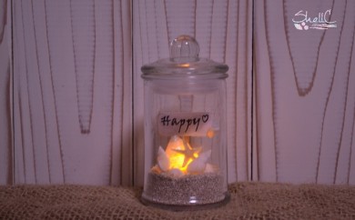 シェルランプ　【Happy】黄緑