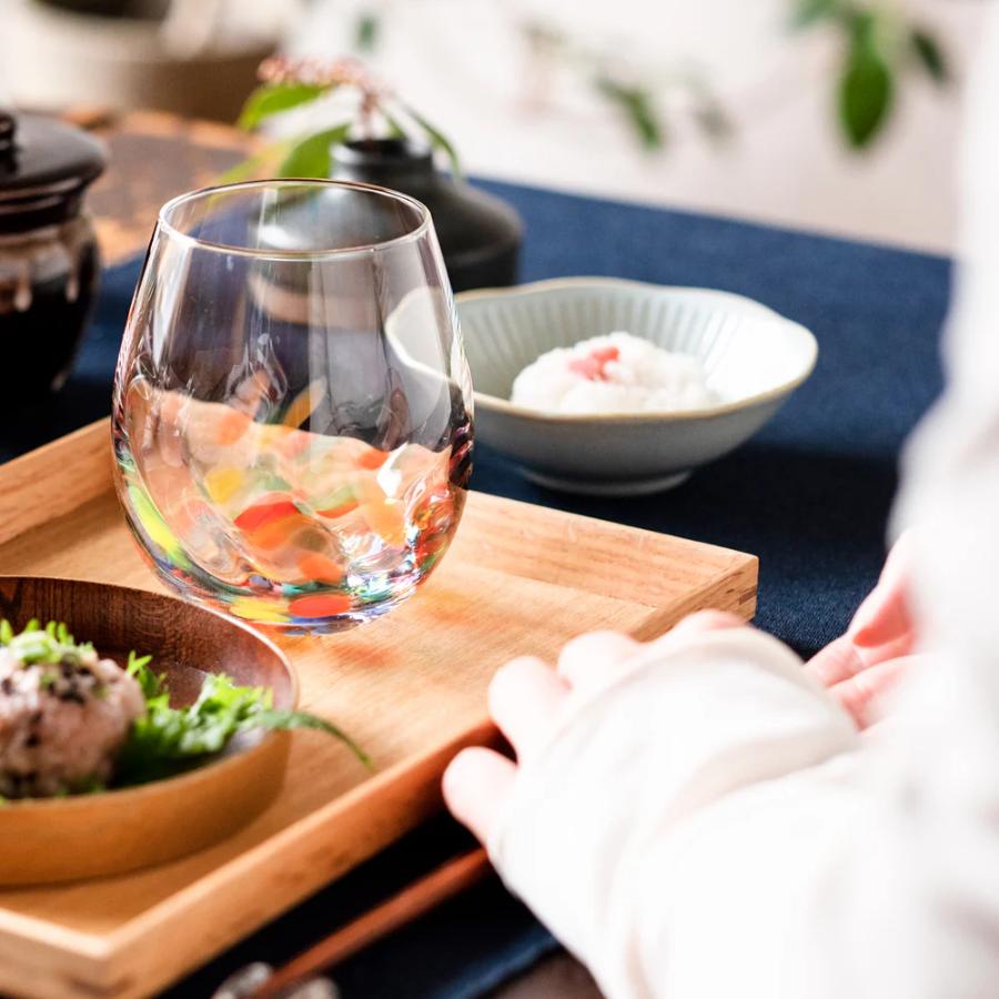 ＜津軽びいどろ＞ねぶたあかり ロックグラス iro