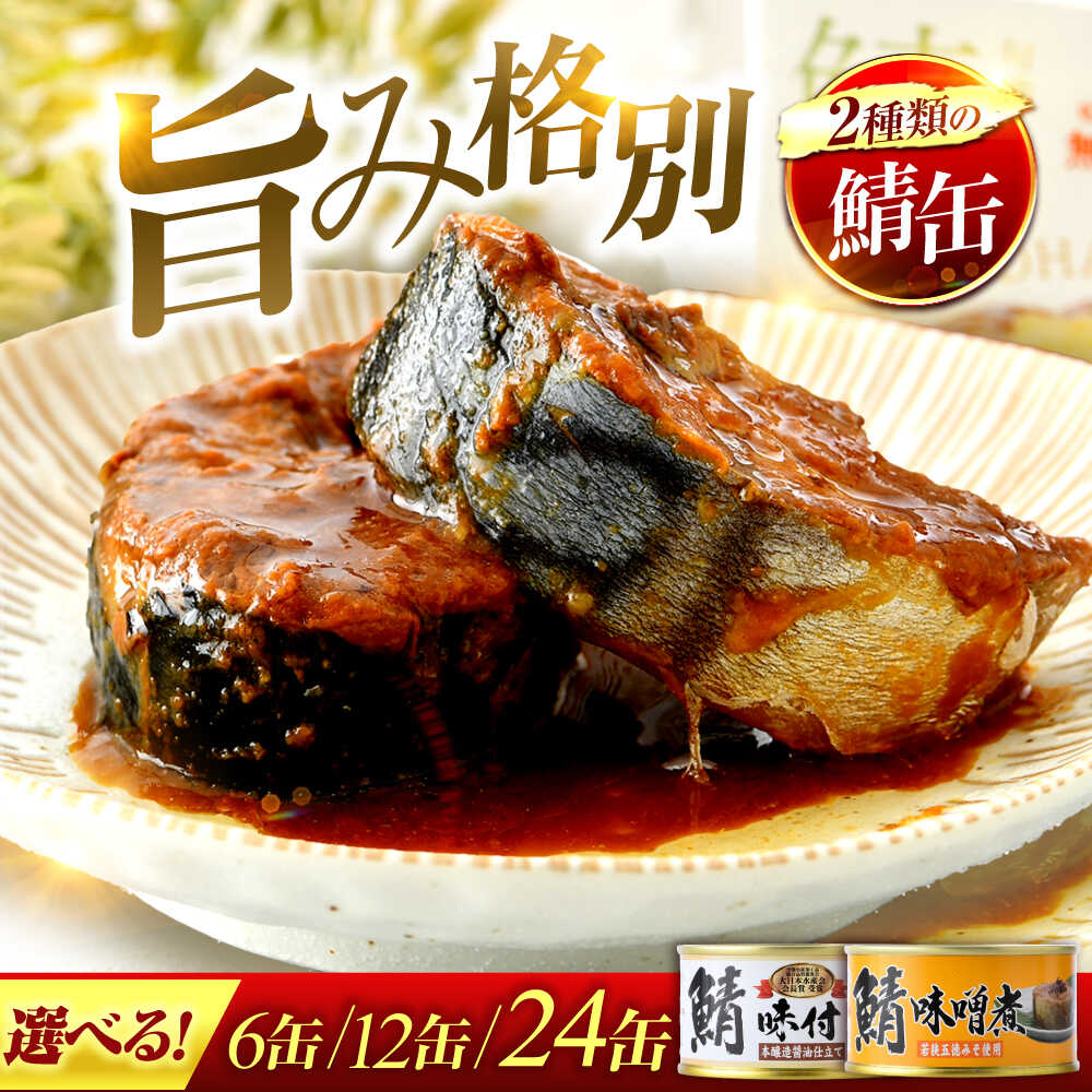【ふるさと納税】 【選べる缶数】 鯖缶詰詰め合わせC 本醸造醤油仕立て 味噌煮 / 鯖缶 さば缶 鯖 サバ さば 缶詰 詰合せ 詰め合せ 防災 保存食 小浜市 / 福井缶詰[BFAB033][BFAB036][BFAB039]