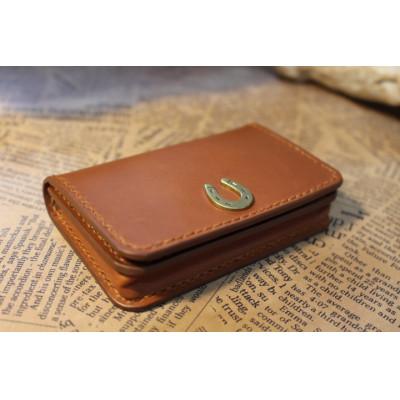 ふるさと納税 栗東市 蹄鉄付き名刺入れ(ブラウン) |  | 01