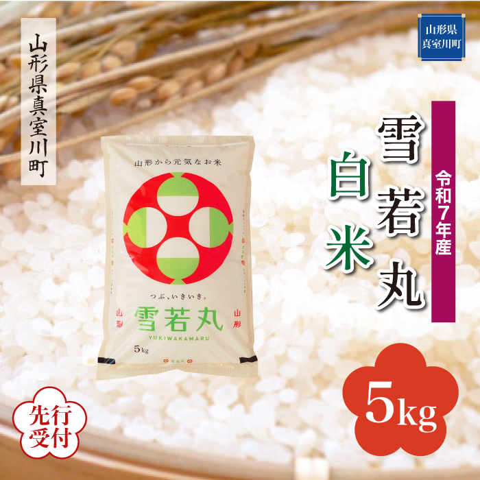 ＜令和7年産米先行受付＞ 真室川町産 雪若丸 【白米】 5kg （5kg×1袋） 配送時期指定できます！