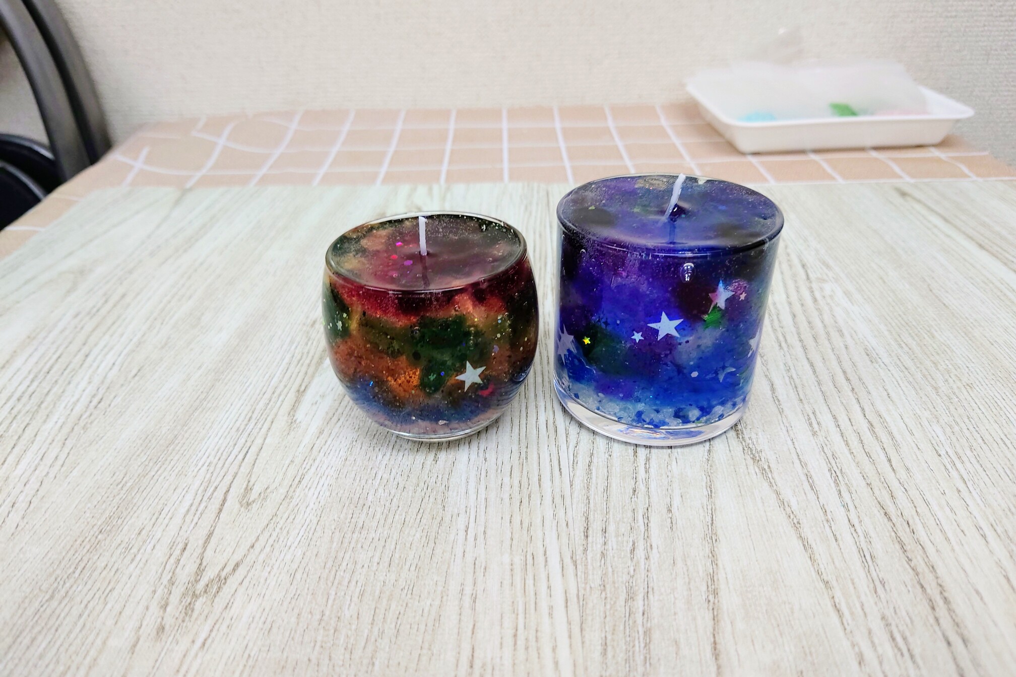 新宿フラワークラフト体験工房 星空キャンドル作り