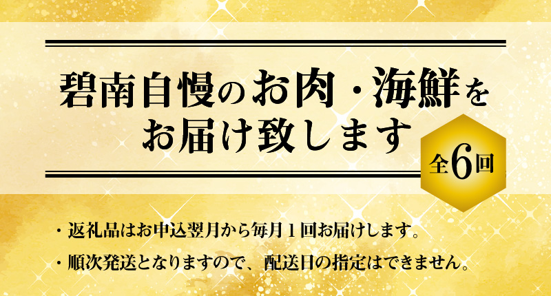 【お試し】お肉・海鮮　定期便（全6回お届け） H028-063