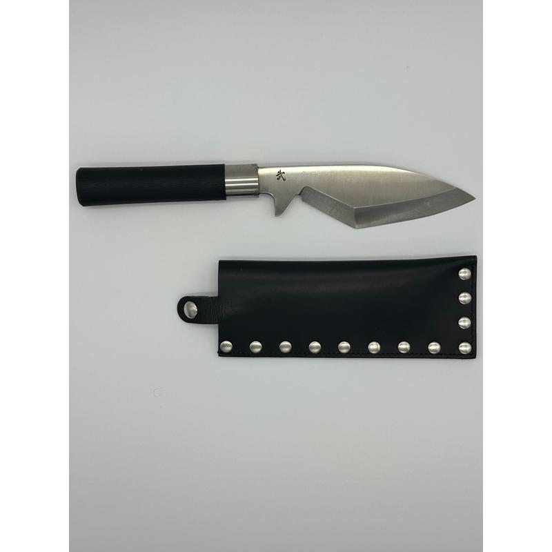 【ふるさと納税】高級庖丁「武の包丁」モリブデン出刃包丁　刀身約125mm　革サック付き