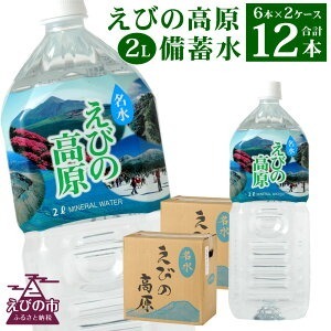 シリカ水 名水 えびの高原 備蓄水(防災 災害 等) 2L 合計12本 6本入×2ケース 水 飲料水 お水ペットボトル ミネラルウォーター 天然水 宮崎県 九州 送料無料 防災水 保存水