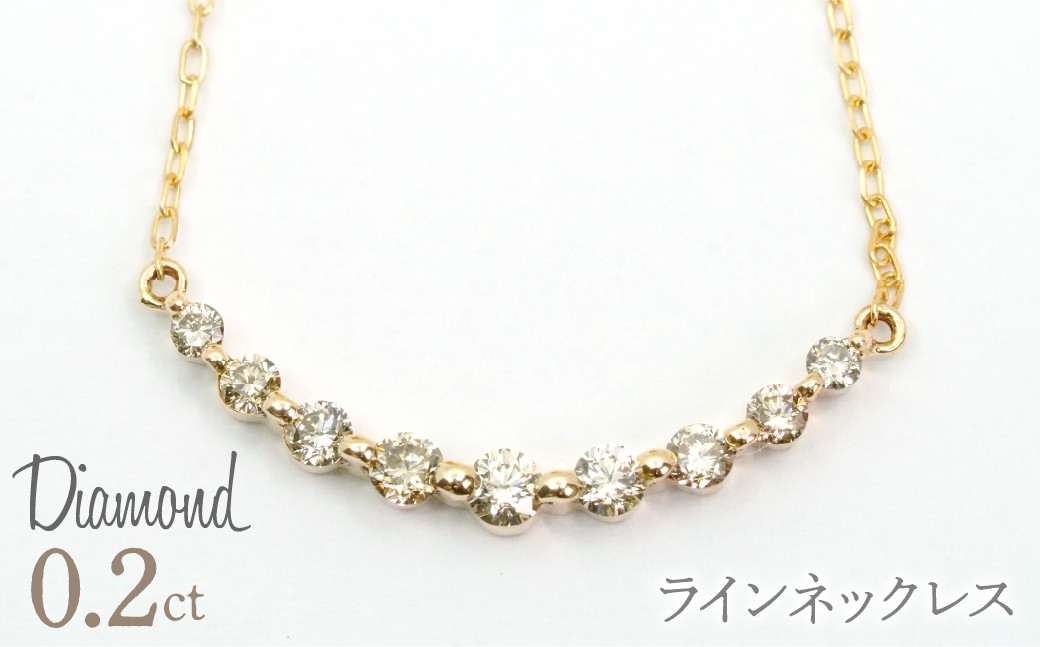 
                  0.2ｃｔ 10金 ラインネックレス【イエローゴールド/ピンクゴールド】 管理番号RTJ-037　246-008
                