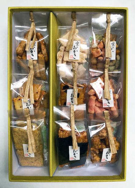 【かなだや】京おかき 二段重ね(14種類15袋)｜京都 おかき あられ おせんべい 人気 手土産 ギフト［ 京都 あられ おかき せんべい 人気 おすすめ おいしい ギフト プレゼント グルメ 食べ比