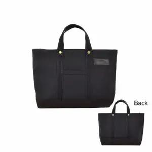 【ファスナー付き】A4サイズ対応　ポケット・キーフック付きの安心トート（ブラック）/国産4号帆布　[George 1] T03045_1