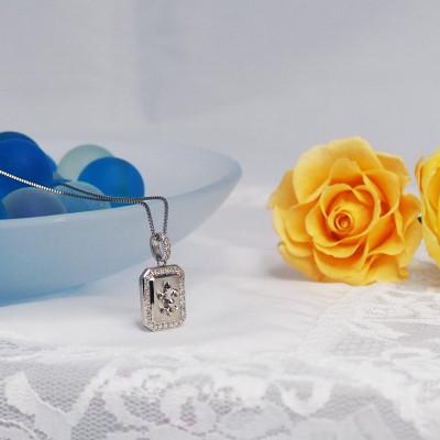 ふるさと納税 山梨県 プラチナ ダイヤモンド (百合) ペンダントネックレス　HH018178 |  | 02