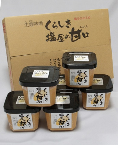 
AS08　くらしき塩屋の甘口味噌6個セット
