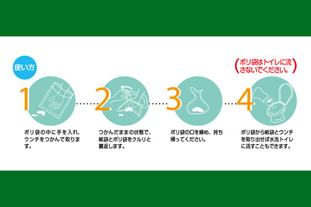 ペット用 おてがる ウンチ 処理袋 GREEN ポイ太くん 200枚×4パック 犬 笠間市 茨城県 JU-003