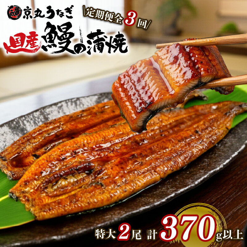 【ふるさと納税】 【3カ月定期便】うなぎ 蒲焼 国産 2尾 計約370g以上 静岡 うなぎ処京丸 蒲焼き unagi 鰻 ウナギ 国産うなぎ かば焼き 鰻蒲焼 うなぎ蒲焼き うな重 冷凍 土用 丑の日 定期便 人気 高級 個包装 小分け プレゼント おすすめ ランキング おいしい 贅沢 沼津