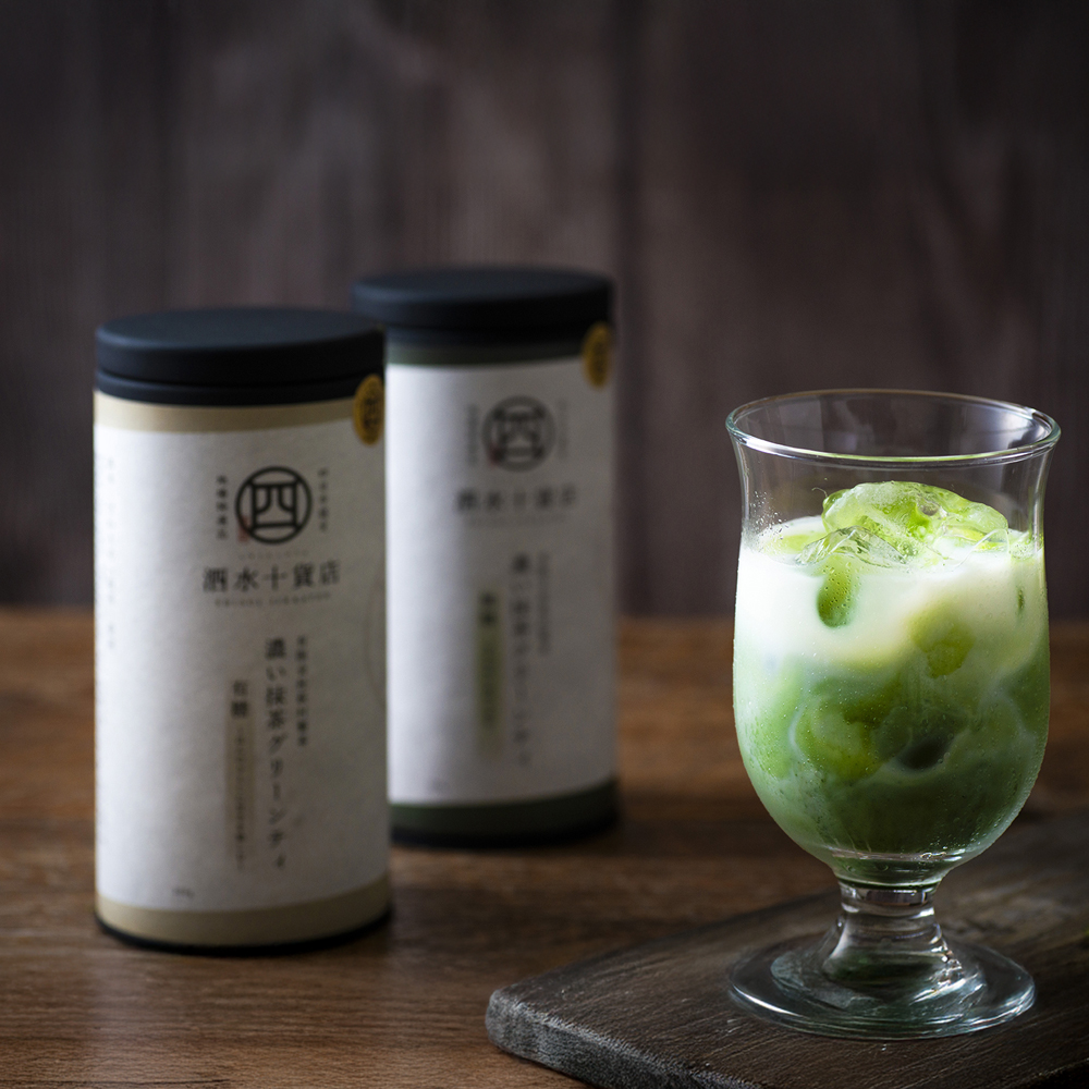 【泗水十貨店（しすいじっかてん）】濃い抹茶グリーンティ　有糖２本　手提げ袋付き　四日市認定地場特産品_イメージ2