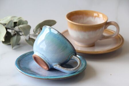 萩焼　stella　珈琲碗皿ペアセット16911｜HGH00051