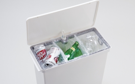 オルア33ワイド 横型 分別ペダル ペール LBD-12 / ゴミ箱 ダストボックス キャスター付き オシャレ 日本製 ライクイット like-it【like003】