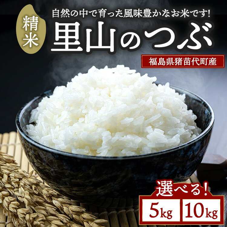 【ふるさと納税】＼選べる内容量／ 令和7年度産 里山のつぶ 精米 5kg 10kg ｜ 白米 新米 福島 猪苗代町直送 ※離島への配送不可
