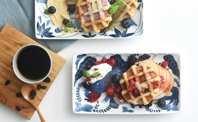 【波佐見焼】染付古波佐見 長角皿 5柄セット【natural69】 [QA114]