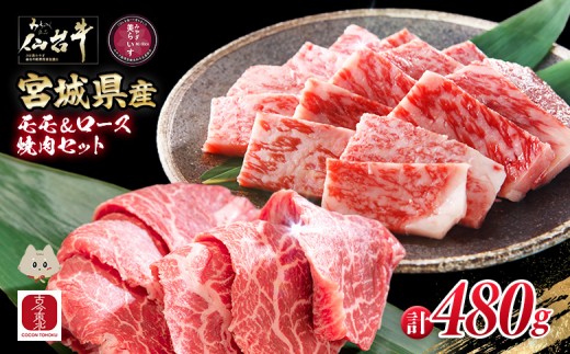 
                  【古今東北】 宮城県産 特選仙台牛 A5ランク 美らいす和牛 焼き肉用セット（モモ・ロース） 480g（ロース 200g / もも 280g） | 専用箱発送 黒毛和牛 和牛 国産和牛 ブランド牛 高級和牛 霜降り とろける 柔らかい牛肉 肉汁たっぷり 上質な脂 宮城県産和牛 グルメ 冷凍 国産牛 A5和牛 霜降り 特選和牛 ギフト 牛肉 お取り寄せ 宮城県 丸森町 丸森【30106】
                