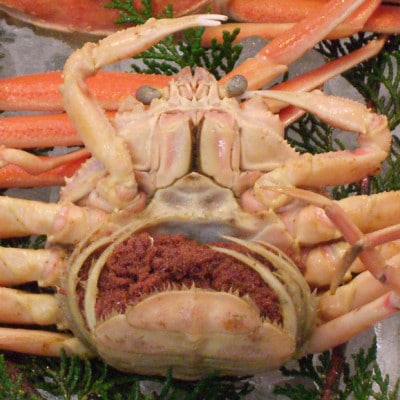 浜坂産釜茹で子持ちセコかに　小サイズ×5枚(かに酢付)【配送不可地域：離島】