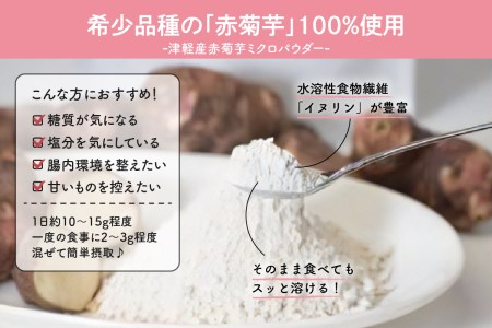 菊芋　パウダー 50g 粉末 菊芋パウダー お試し イヌリン 【 きくいも 赤菊芋 キクイモ 五所川原 イヌリン 】 