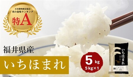 福井県産いちほまれ 米 5kg [B-187002] / 食品 ご飯 お米 白米 いちほまれ ブランド米 米 コメ こめ 精米 白米 5キロ 令和7年 令和七年 7年 七年 一等米