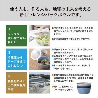 ふるさと納税 多治見市 【美濃焼】レンジパックボウル S/Mサイズセット 3色 6個 ブルーセット【軽量食器】 |  | 02
