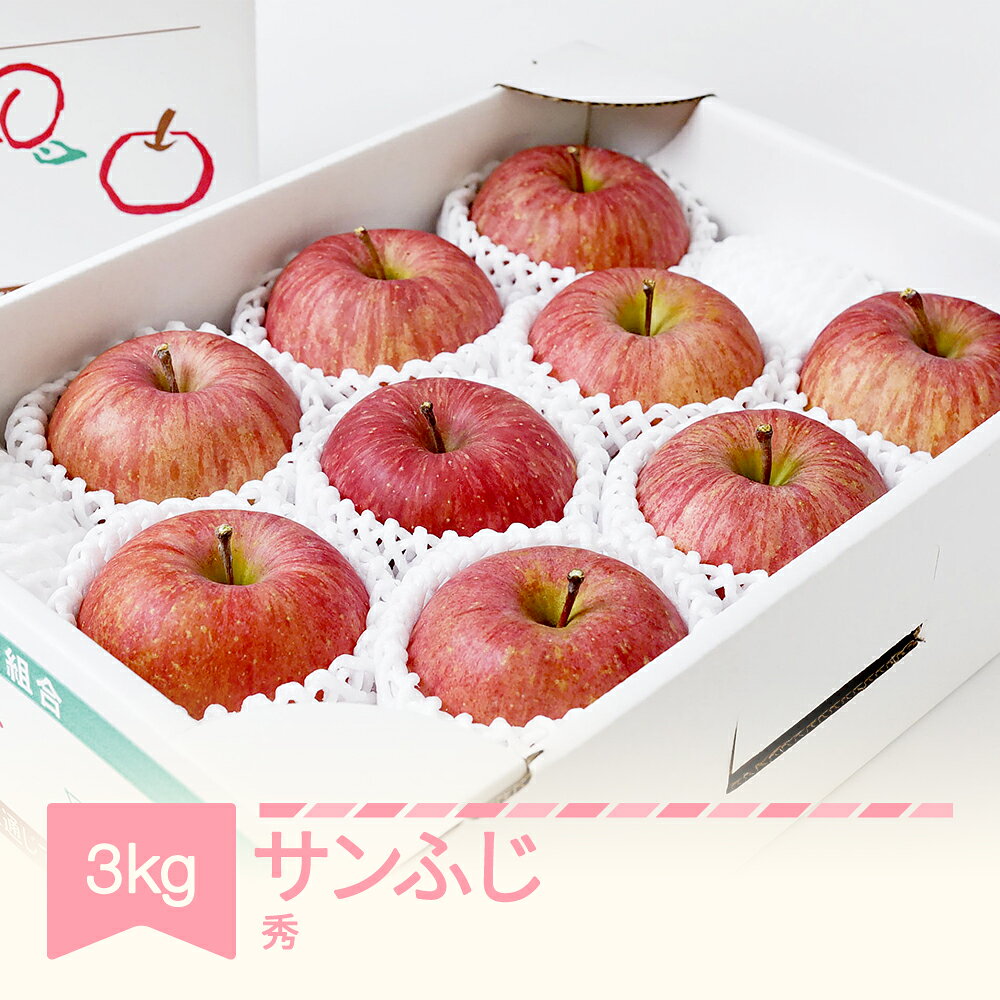 【ふるさと納税】先行予約 りんご サンふじ 約3kg 秀品 リンゴ 令和8年産 2026年産 果物 フルーツ 山形県産 送料無料 ※沖縄・離島への配送不可 mm-risfs3