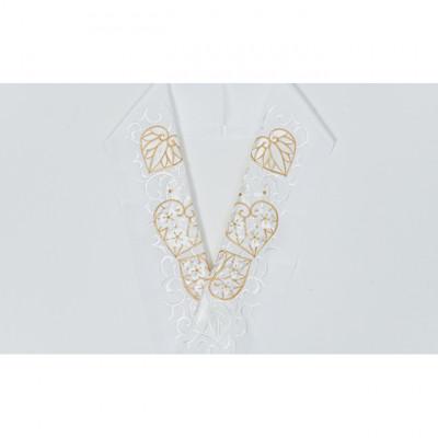 ふるさと納税 伊丹市 半衿　あおいの柄　刺繍　白地に白と金の糸 [54030221] |  | 02