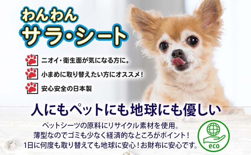 わんわんサラ・シート お徳用レギュラー 200枚×4個 ペットシーツ ペットシート リサイクル エコ 経済的 サラサラ トイレシート トイレシーツ ペット イヌ いぬ 犬 ワンちゃん わんちゃん 室内犬 多頭飼 シート シーツ 送料無料 お取り寄せ 岐阜県 美濃市
