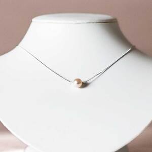 あこや本真珠 シルバーチェーン ネックレス（8.5mm～8.9mm）ホワイトピンクカラー 簡易保管ケース付 【R01521】