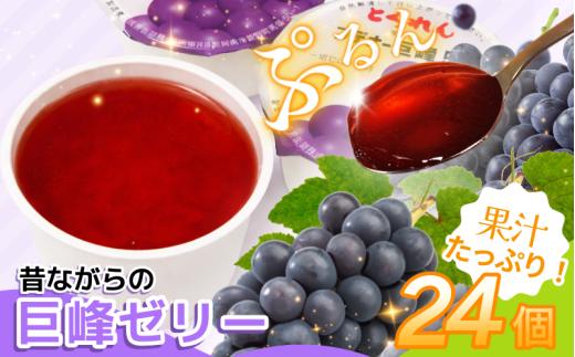 ゼリー 巨峰 24個 入り プデナー ゼリー フルーツ とくれん フルーツゼリー 給食 冷凍 徳島 スイーツ お取り寄せ シャーベット 懐かしい ぶどう グレープ