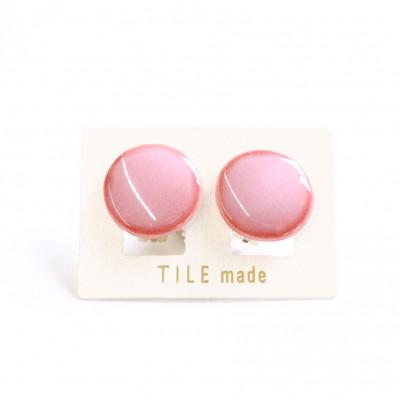 ふるさと納税 瑞浪市 【美濃焼】梅むらタイルイヤリング(直径20mm)