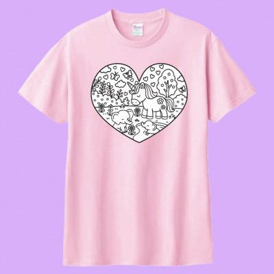 ふるさと納税 忠岡町 あうわぬりえ(ユニコーン柄、ピンク、110cm)