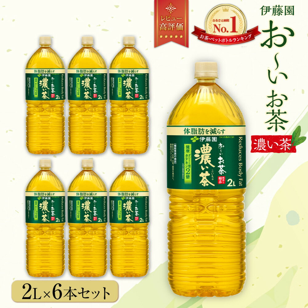 【ふるさと納税】お～いお茶　濃い茶2L　6本セット | おーいお茶 ペットボトル ぺットボトル飲料 2リットル ケース 箱 伊藤園 静岡 カテキン 送料無料 健康 飲料 ソフトドリンク まとめ買い 常備品