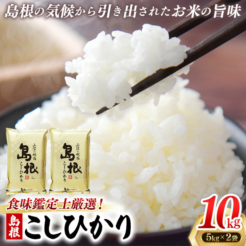 【ふるさと納税】 【新米 先行受付】食味鑑定士厳選　島根こしひかり 10kg（5kg×2袋）【米 コシヒカリ 令和7年産 先行予約 新米予約 精米 島根県 安来市】