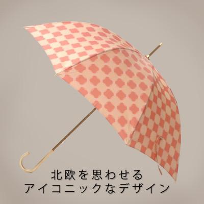ふるさと納税 都留市 婦人長傘　ノルディック ドットコラージュ(ピンク)槙田商店の傘職人が作る北欧テイストの日本製晴雨兼用 |  | 01