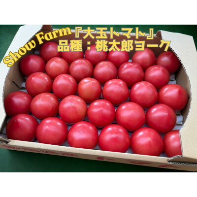 【ふるさと納税】Show Farmの『大玉トマト』(品種:桃太郎トマト)計 約3.5～4kg【配送不可地域：離島・沖縄県】【1721445】