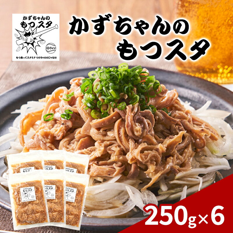 【ふるさと納税】かずちゃんのもつスタ【250g×6袋】惣菜 千葉県 千葉市 お取り寄せグルメ 球場グルメ 球場名物 おかず おつまみ 酒の肴 国産 豚肉 ホルモン もつ 本格的 簡単調理 濃厚 時短 手軽 冷蔵 お土産 真空　お届け：2025年10月1日～2026年3月31日まで